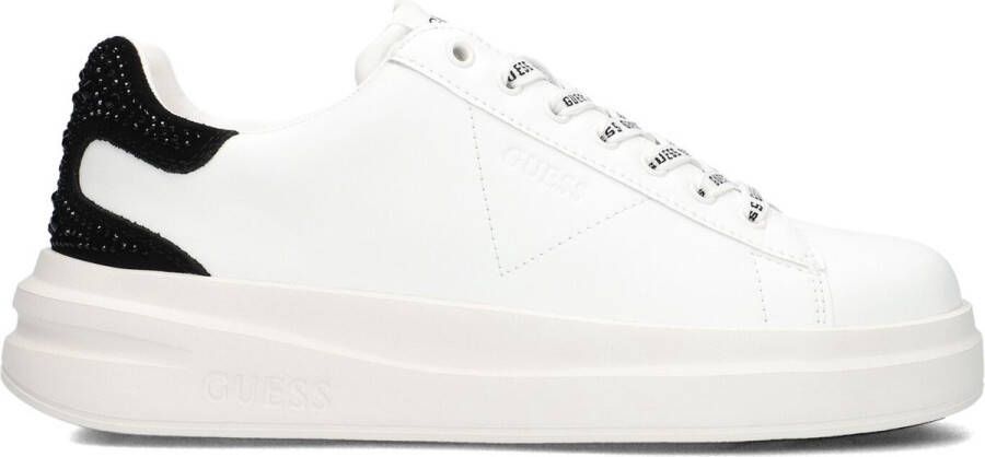 Guess Witte Lage Top Sneakers met Strass Details White Dames