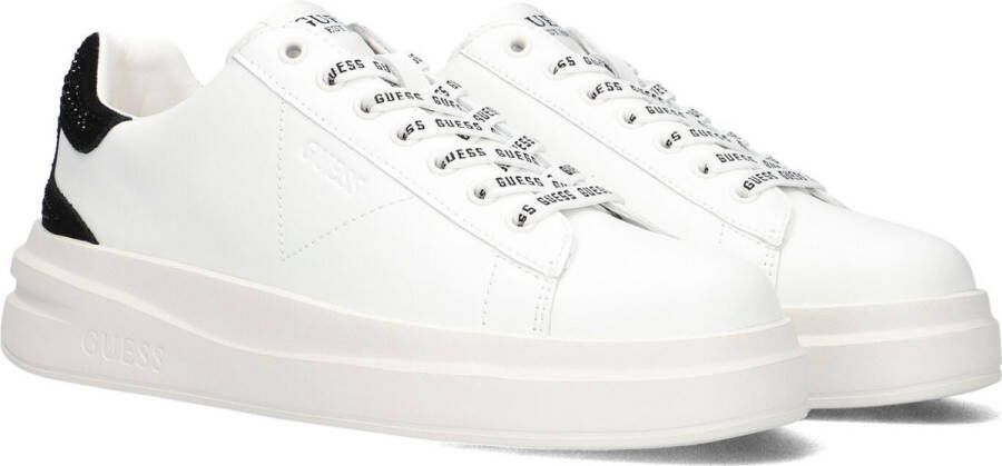 Guess Witte Lage Top Sneakers met Strass Details White Dames