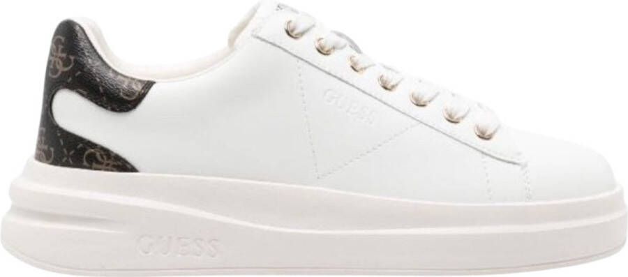 Guess Leren Sneakers Elbina voor Vrouwen White Dames