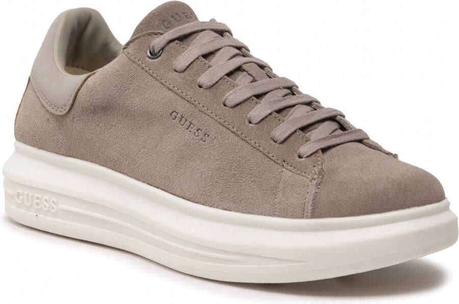 GUESS Exclusieve VIBO herensneakers in natuurlijk leer