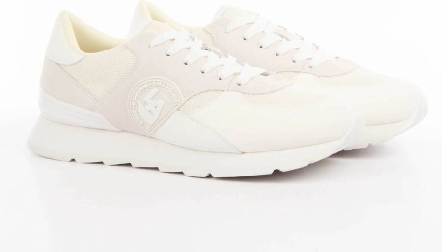 Guess Lage leren sneakers Wit White Heren