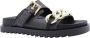 Guess Zwarte Slip-On Sandalen met Rubberen Zool Black Dames - Thumbnail 10