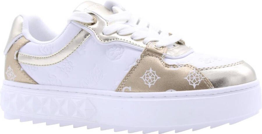 GUESS Fiena Lage Dames Sneakers -White Gold