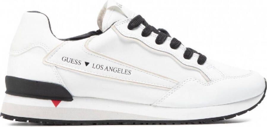 Guess Sneakers van leer met tekstprint model 'Genova'