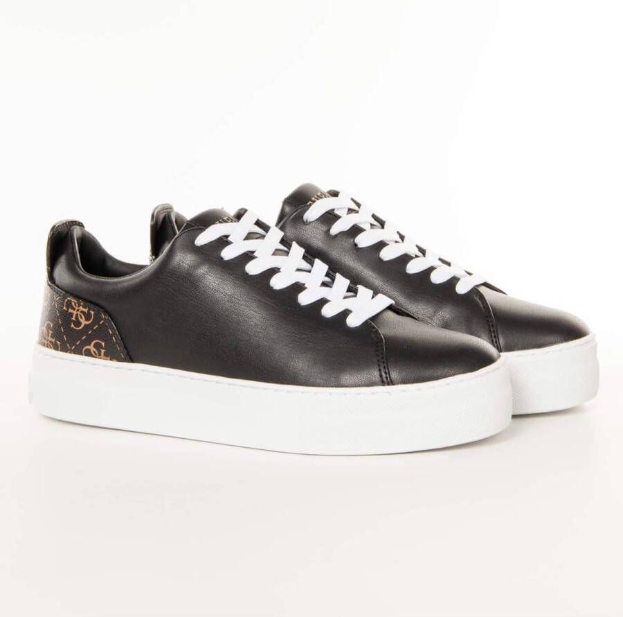 Guess Lage PU leren sneakers Gianelle Black Dames