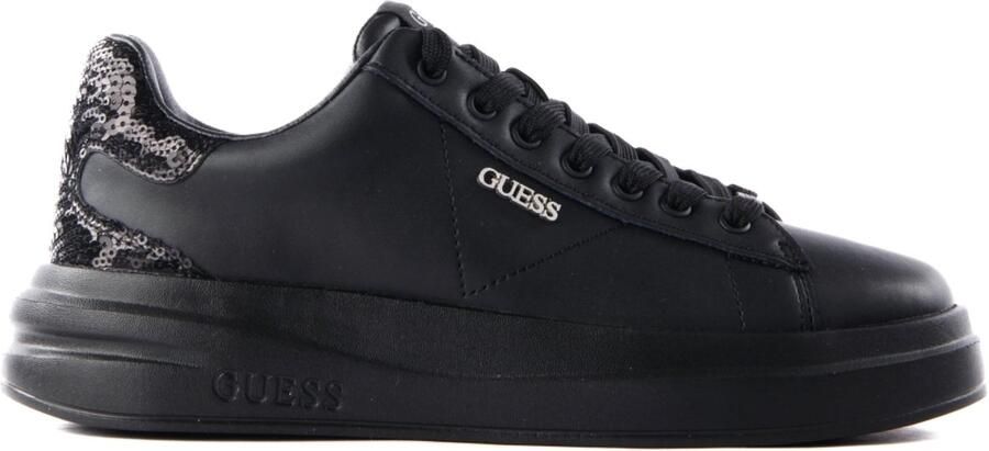 Guess Zwarte suède sneakers met logodetails Black Dames