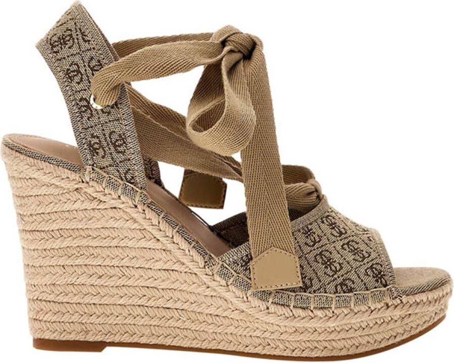 GUESS Halona Sandalen Touwzool beige