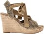 GUESS Bruin Tinten Halona Espadrilles Met Sleehak Dames Beige - Thumbnail 2