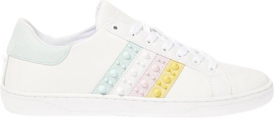 Guess Dames Sneakers met Studs en Ronde Neus White Dames