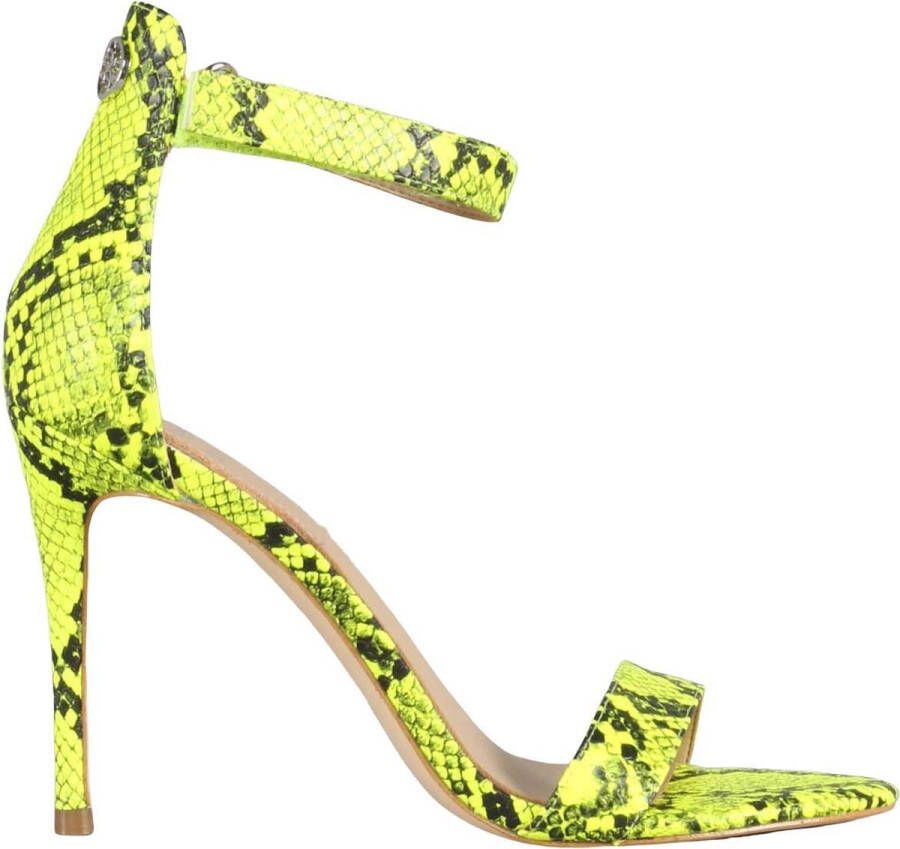 Guess Scarpe sandalo con tacco mod. Kahlua tc 100 stampa pitone fluo Ds20Gu53