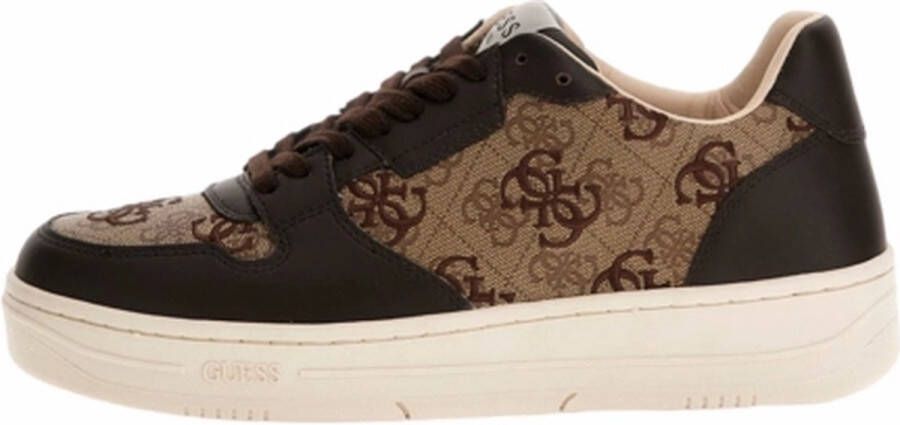 Guess Bruine Herenschoenen met 4G Logo Details Brown Heren