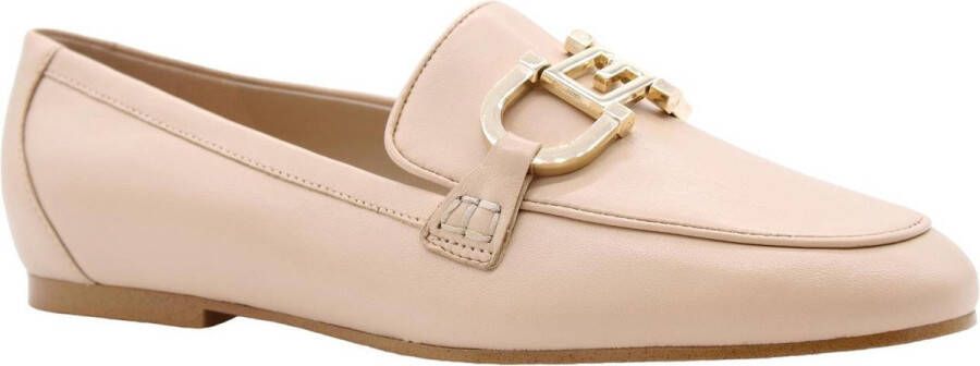 Guess Klassieke Leren Mocassin Schoenen Beige Dames