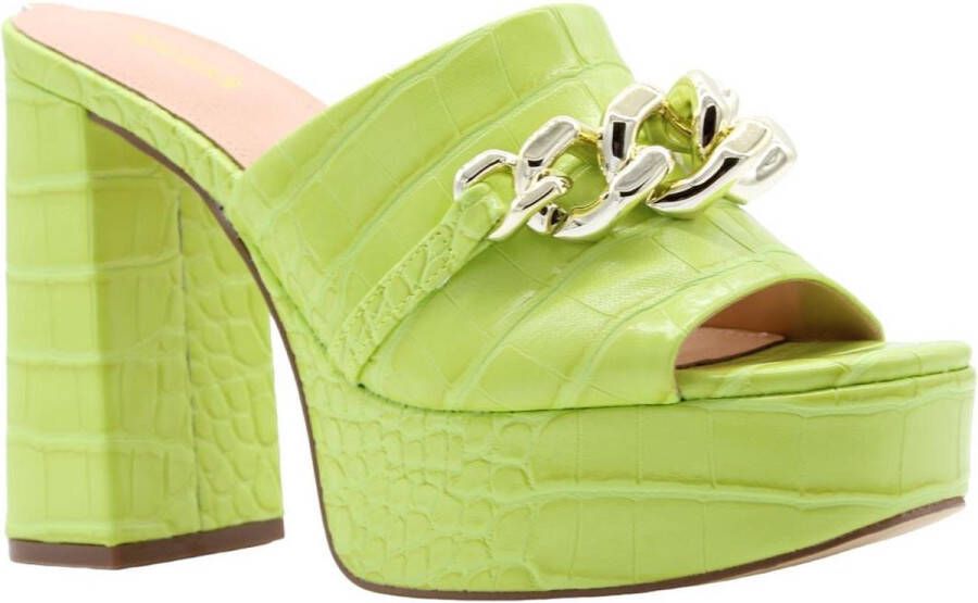 Guess Stijlvolle Hoge Hak Sandalen Green Dames