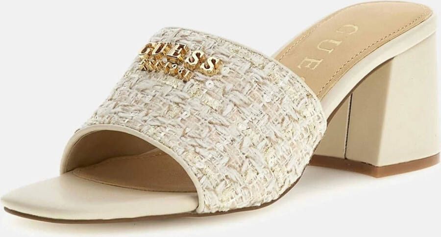 GUESS muiltjes gaide ivory tweed