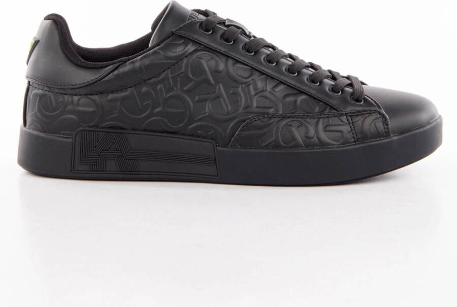 Guess Zwarte herensneakers met logodetails Black Heren