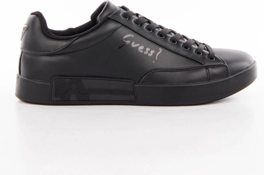 Guess Zwarte herensneakers met logodetails Black Heren