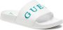 Guess Platte PVC Sliders met Logo Relief White Heren - Thumbnail 1