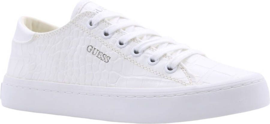 Guess Fl7Cmrfal12 Sneaker Wit Bruin 6cm Platform Meerkleurig Dames