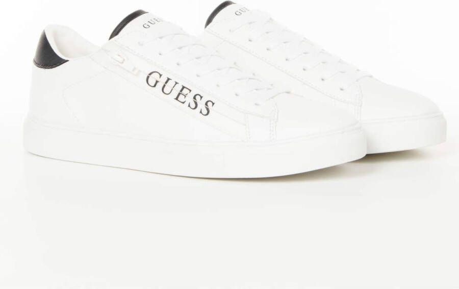 Guess Bicolor Leren PU Sneakers Todi White Heren