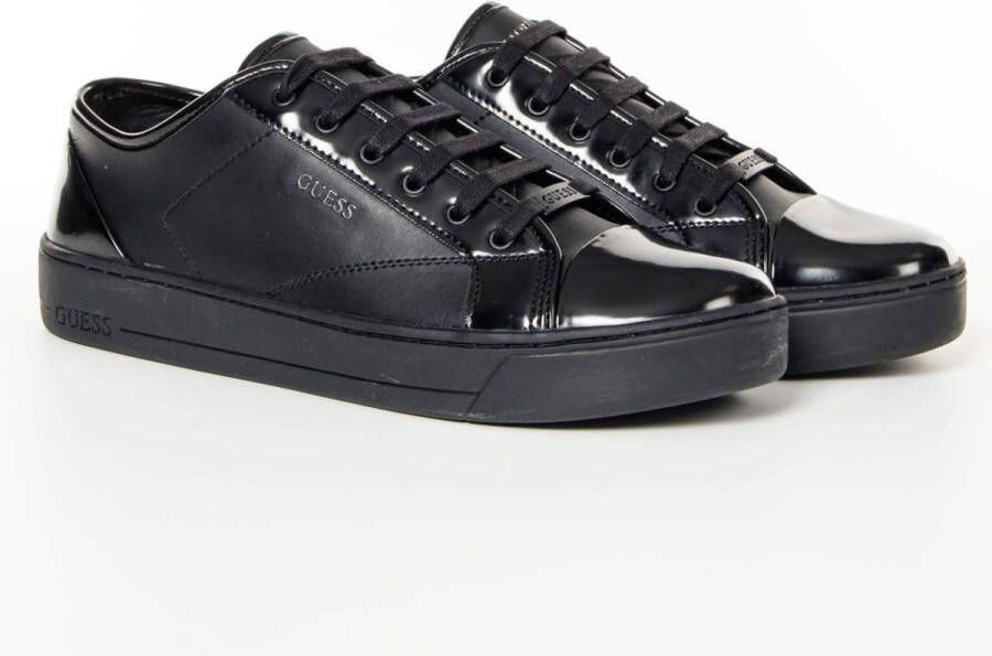 Guess Zwarte leren Udine Carryover sneakers Black Heren