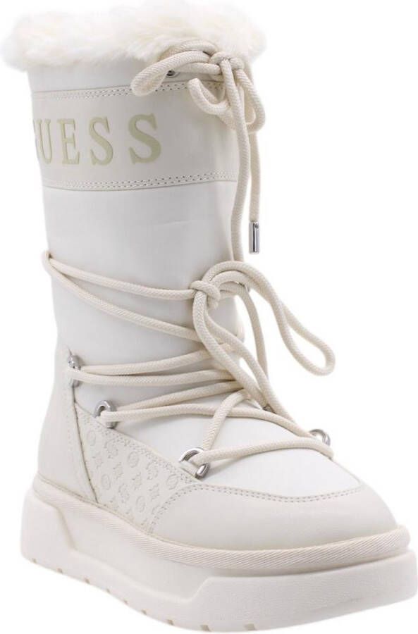 GUESS Undelo Dames Snowboots Veterlaarzen Ivory