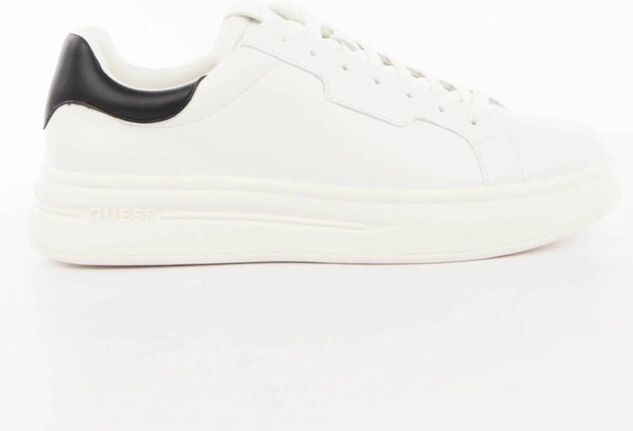 Guess Witte sportieve leren sneakers White Heren