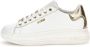 Guess Dames Vibo Leren Sneakers Wit Goud White Dames - Thumbnail 4