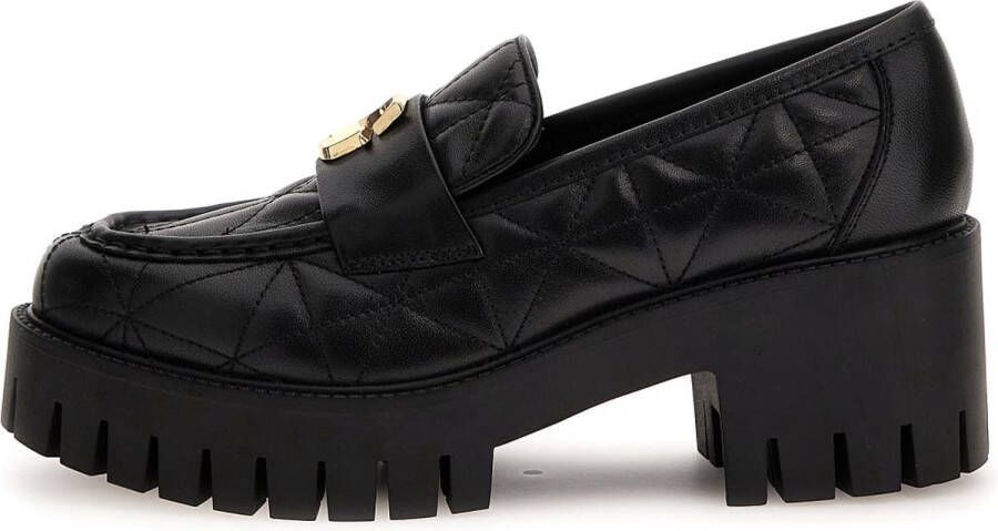 GUESS Wany chunky leren loafers met geps zwart - Foto 1