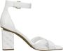 Guess Witte leren sandalen met blokhak White Dames - Thumbnail 1