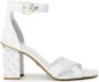 Guess Witte leren sandalen met blokhak White Dames - Thumbnail 1