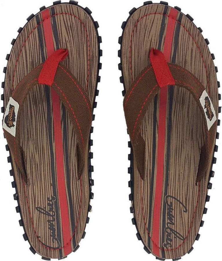 Gumbies Teenslippers | Unisex | Wood | Rood Bruin