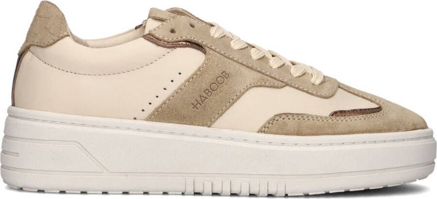 Haboob Anemone Sneakers Leer Dames Beige