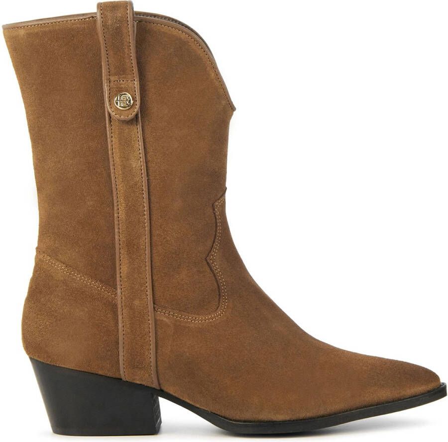 Haboob Enkellaarsjes Dames Laarzen Damesschoenen P7440HAB Cognac