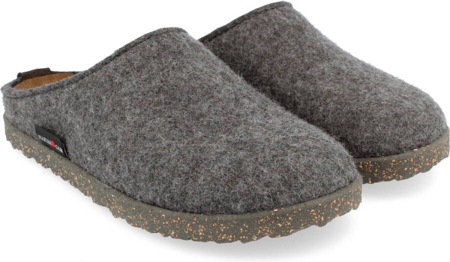 Haflinger Clog hattan pantoffel Kleur Grijs)