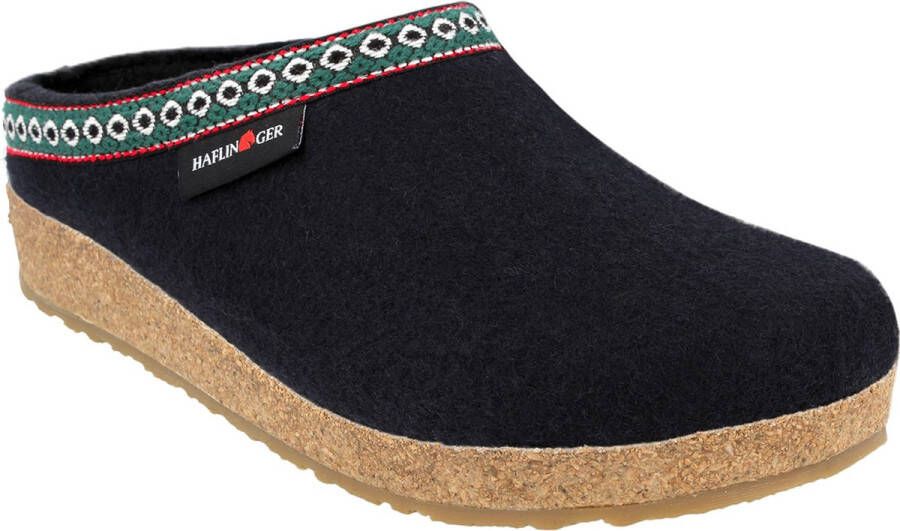 Haflinger pantoffel Franzl kleur Mittelblau