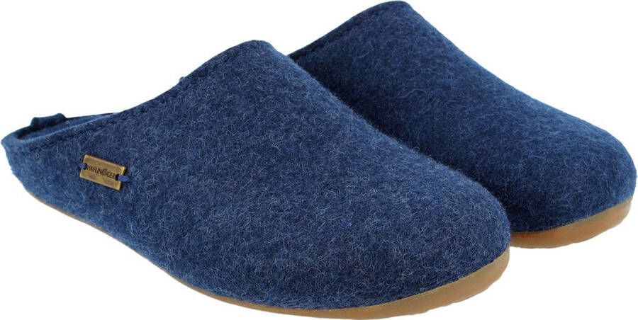 Haflinger Everest Fundus instap pantoffel jeans Vilt comfortabel antislip