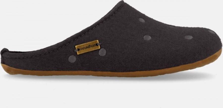 Haflinger Everest Noblesse Pantoffels kleur Asphalt 100% wolvilt