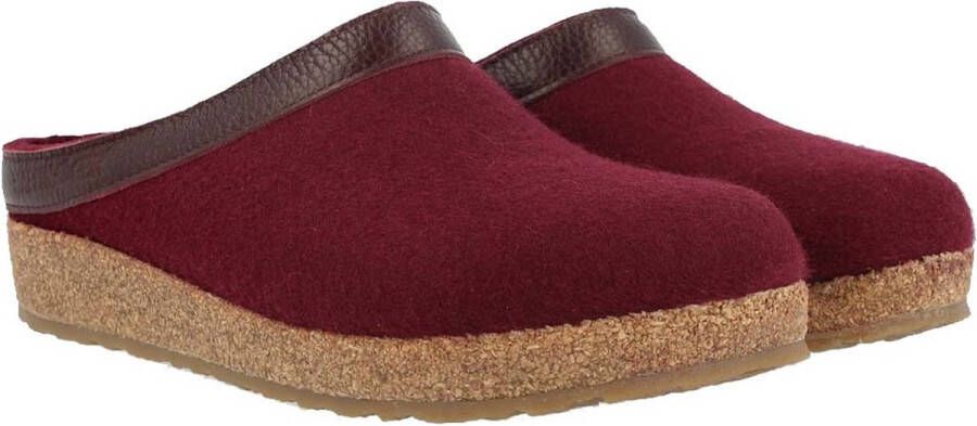 Haflinger Grizzly Torben Pantoffel Dames Pantoffel Heren Bordeaux