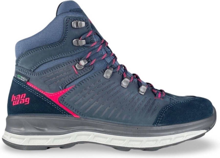 Hanwag Bluecliff Lady ES Wandelschoen Dames leren mid wandelschoenen Navy Pink