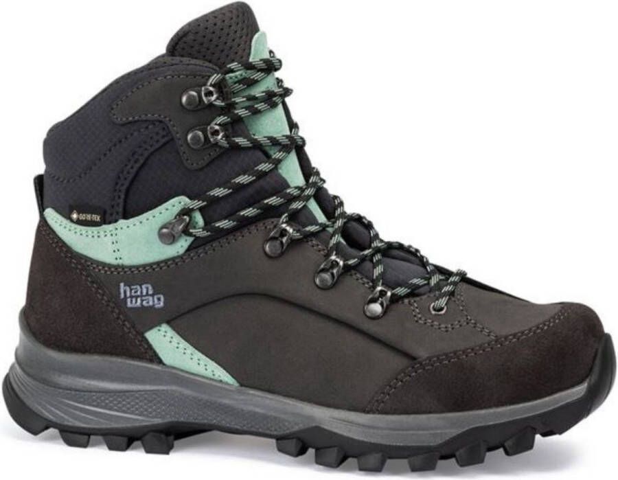 Hanwag Alta Bunion II Lady GTX Wandelschoen Dames leren mid wandelschoenen Asphalt Mint