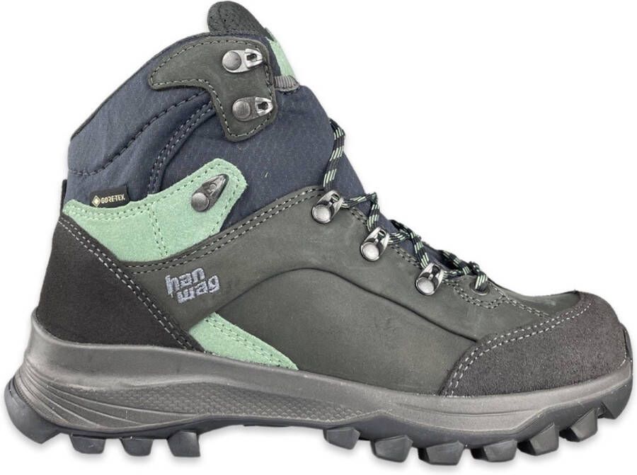 Hanwag Alta Bunion II Lady GTX Wandelschoen Dames leren mid wandelschoenen Asphalt Mint