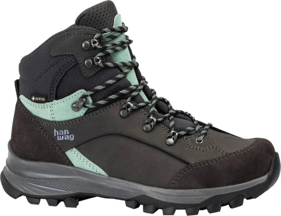 Hanwag Alta Bunion II Lady GTX Wandelschoen Dames leren mid wandelschoenen Asphalt Mint