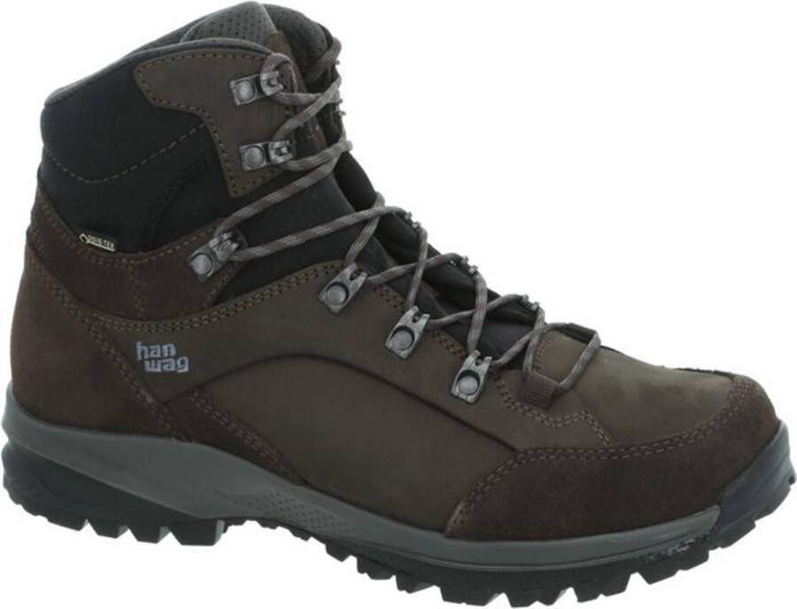 Hanwag Banks Straight Fit Extra GTX Mocca Asphalt Wandelschoenen Heren