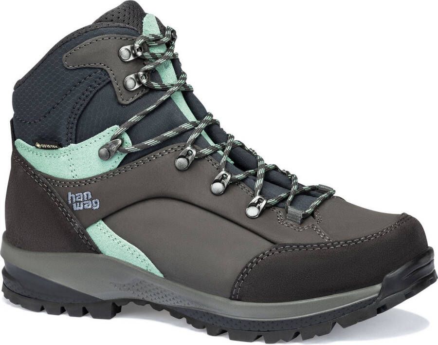 Hanwag Banks SF Extra Lady GTX Comfort! De ideale schoen voor wandelaars met een brede voorvoet! 's Straight fit-Extra leest biedt voldoende ruimte in de voorvoet en grote teen waardoor licht wandelen ee