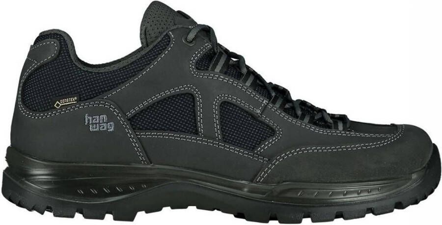 Hanwag Gritstone II Wide GTX schoenen 064012 asphalt black Schoenen Wandelschoenen Lage schoenen