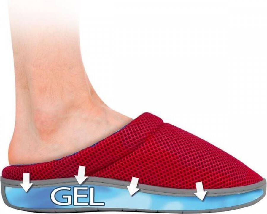 Happy Soles Happy Shoes Gel Slippers Red Gelzolen Sloffen