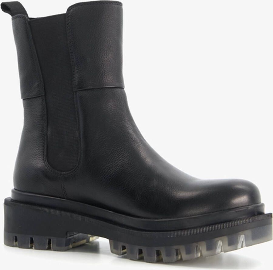 Harper leren dames Chelsea boots zwart