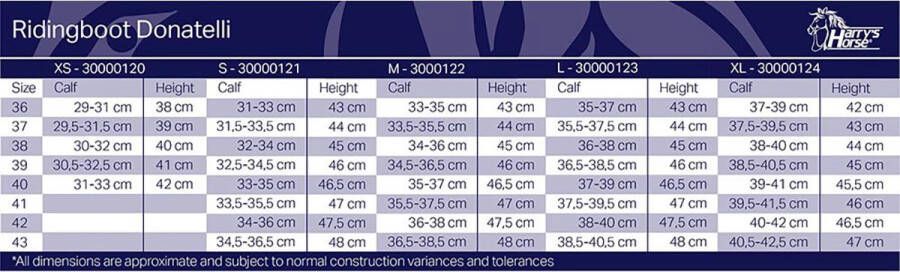 Harry's Horse Rijlaars Donatelli 41 Zwart kuitmaat: M (zie maattabel)
