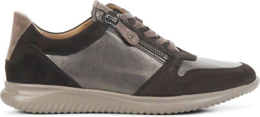 HARTJES Lage Sneakers Dames 162.1128 Maat: 40 Materiaal: Suède Kleur: Taupe