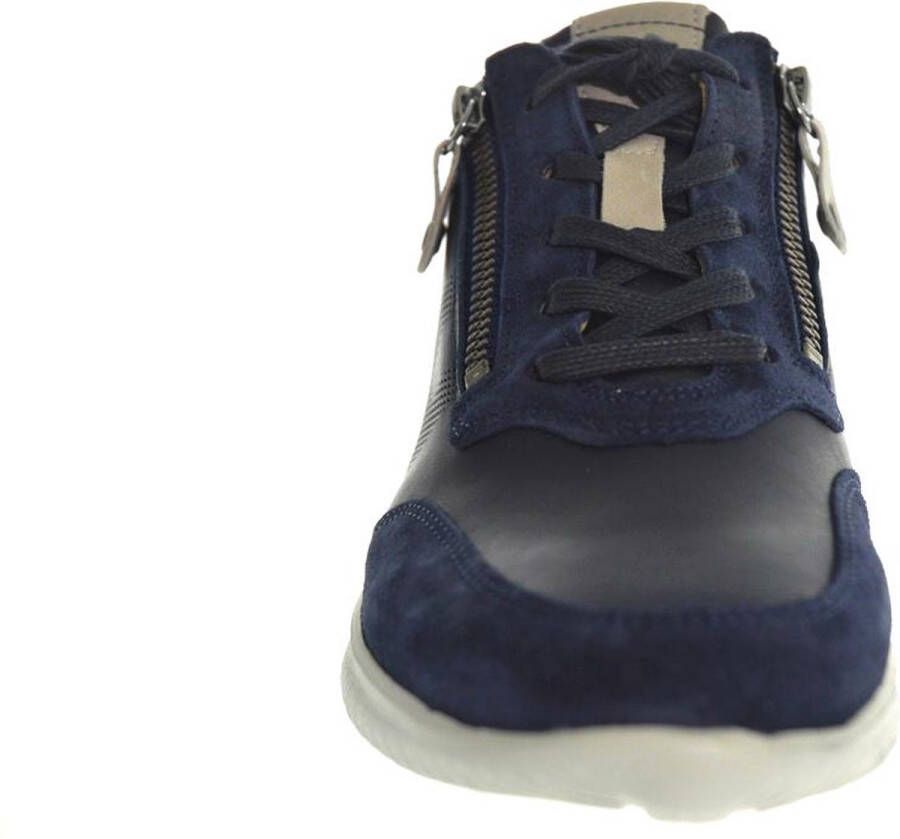 Hartjes 162.1138 blauwe sneaker met veters en rits